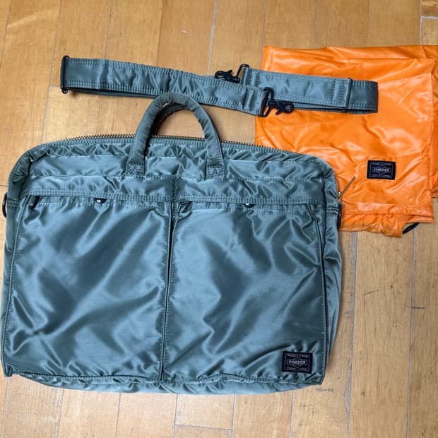 포터 탱커 브리프케이스 2way 올리브