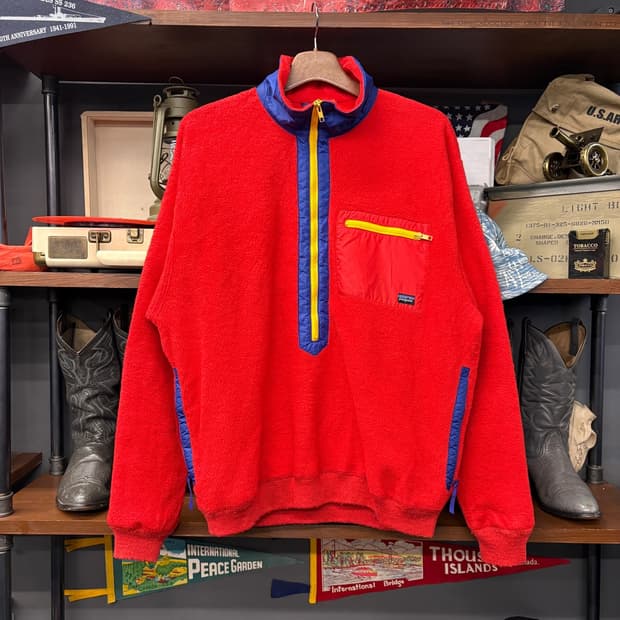 80s 파타고니아 오리지널 신칠라 스냅-T 플리스 하프집업 N668