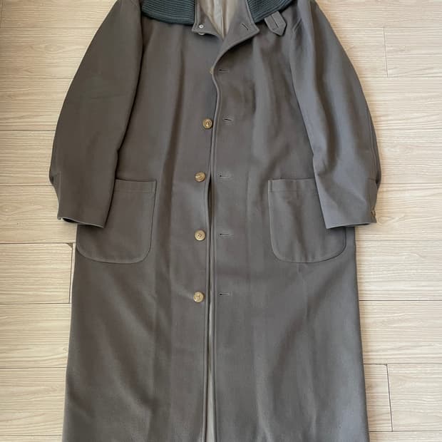 요지야마모토 니트넥 롱코트 / 라프시몬스