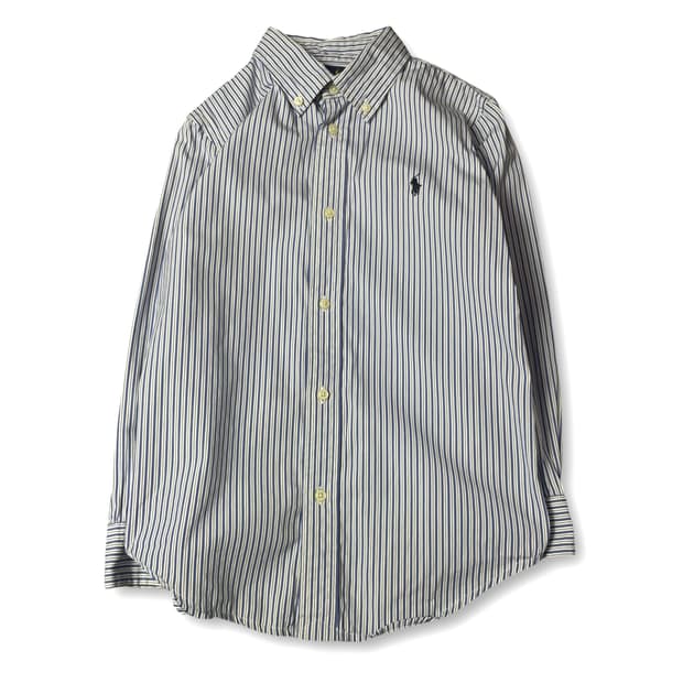 폴로랄프로렌 키즈 블루 스트라이프 긴팔 셔츠 7