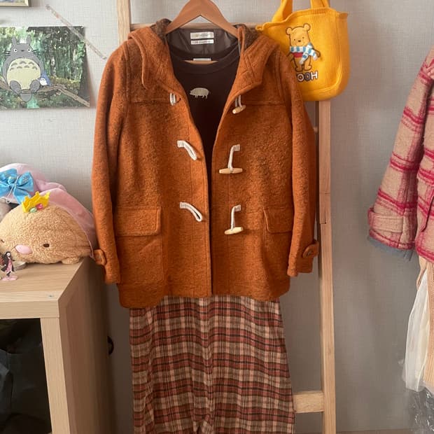 모리걸 빈티지 오렌지 떡코 원피스 set🧡🤎