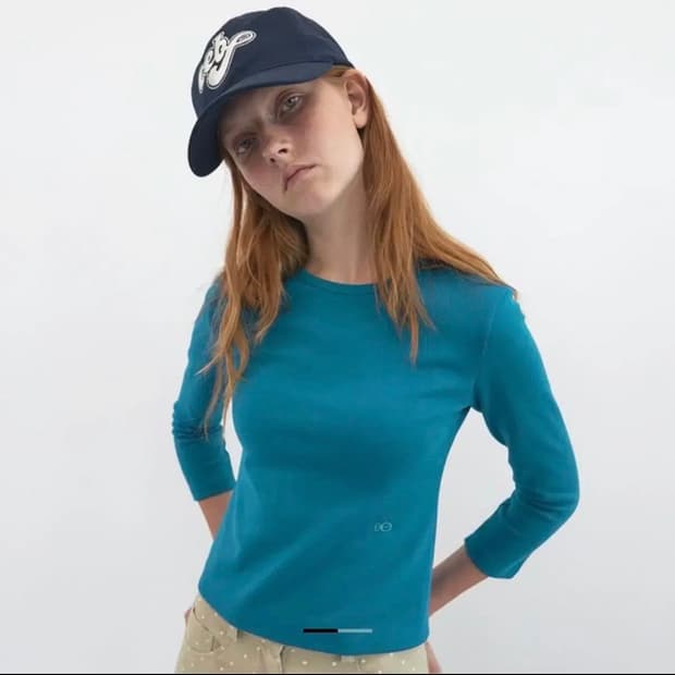 엔조블루스 긴팔 티셔츠 3/4 슬리브 셔츠