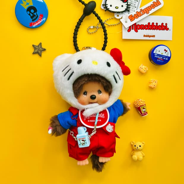 (88)♥️정품몬치치커스텀키링키티무드🍼🐒레드멜빵바지
