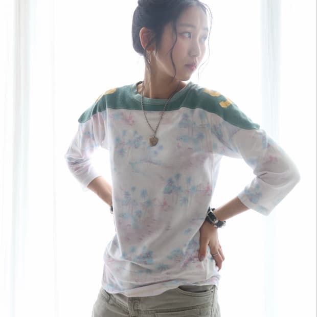 [Kapital] Green Yoke Football T-Shirt