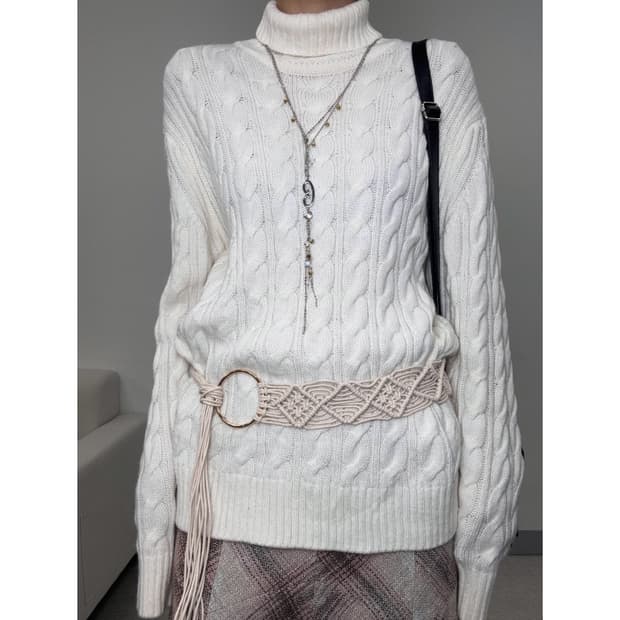 빈티지 아이보리 니트
