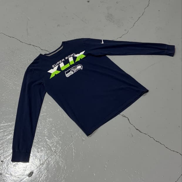 나이키(Nike) 빈티지 시애틀 시호크스 슈퍼볼 XLIX 롱슬리브