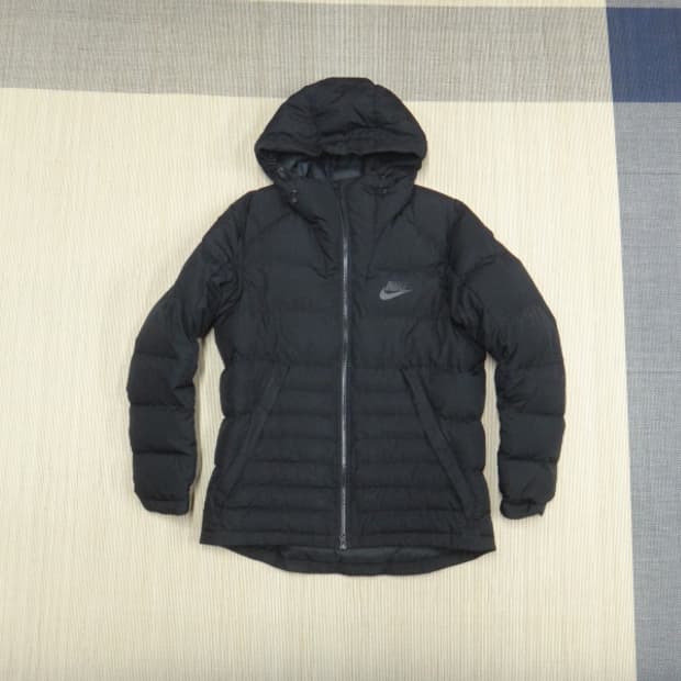 (100) 나이키 NSW 남성 다운 필 후디 자켓 블랙