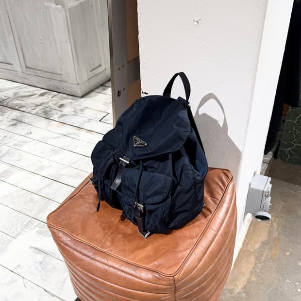 프라다 네이비 나일론 백팩
