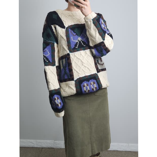 (Lamatta)케이블 패턴 울니트