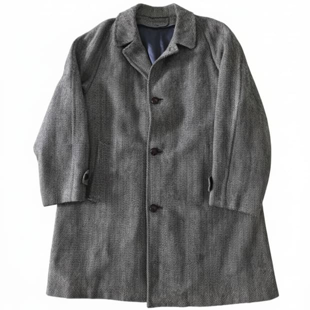 빈티지 해리스 트위드 발마칸 코트(아이리쉬 트위드)