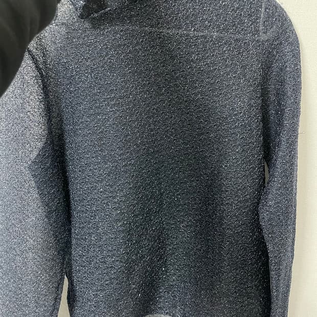 COS 코스 시스루 글리터 터틀넥 네이비 S