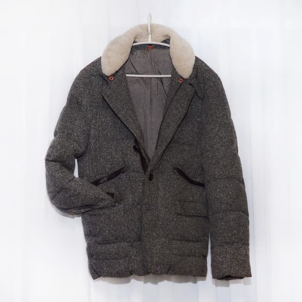 시리즈 (series) 라파예트 양털카라 트위드 다운패딩 자켓 (100)