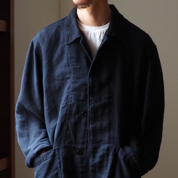 네스트로브컨팩트 린넨실크 트위드 밀리터리 자켓