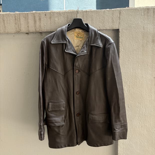60’s deerwear 사슴가죽 코트 made in u.s.a