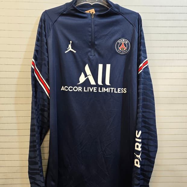 PSG 조던 네이비 긴팔 트레이닝 상의