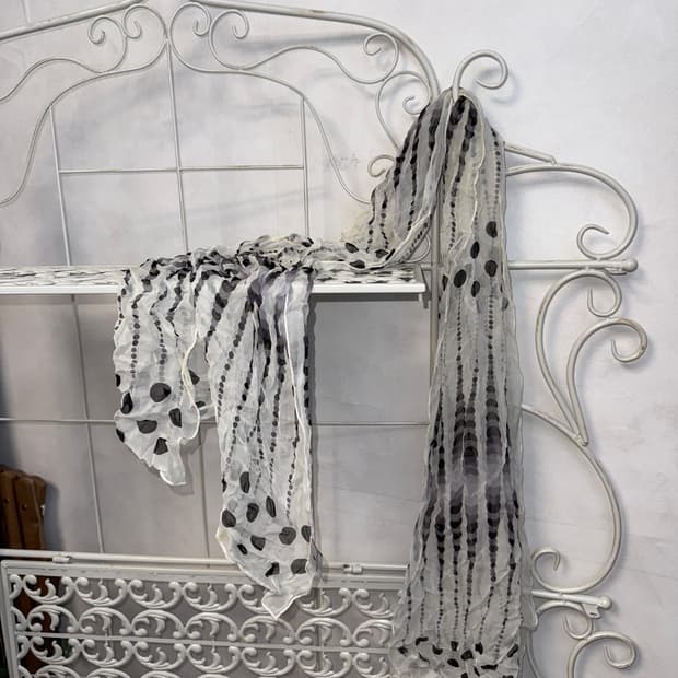 Pierre Balmain dot silk scarf