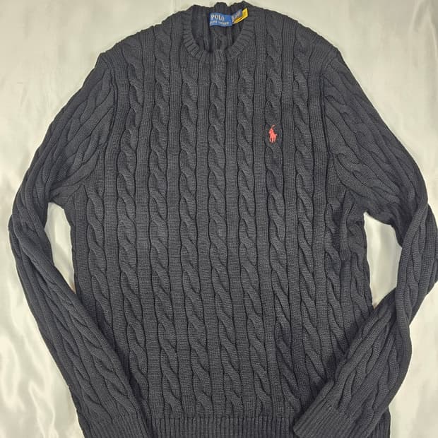 폴로케이블니트