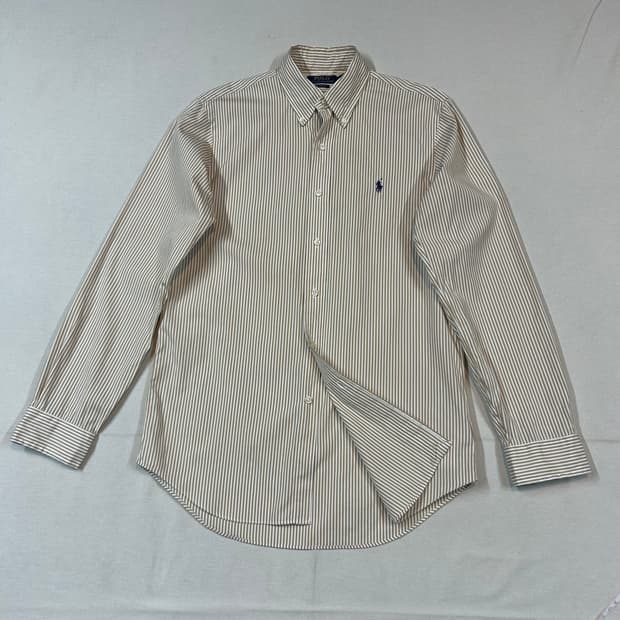 S) 폴로 랄프로렌 클래식핏 스트라이프 셔츠 큐알탭 신형