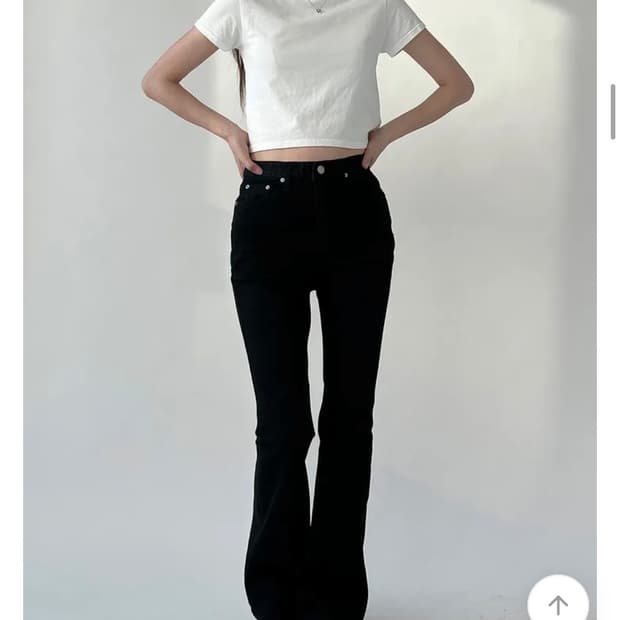 블랙 부츠컷 팬츠 스몰