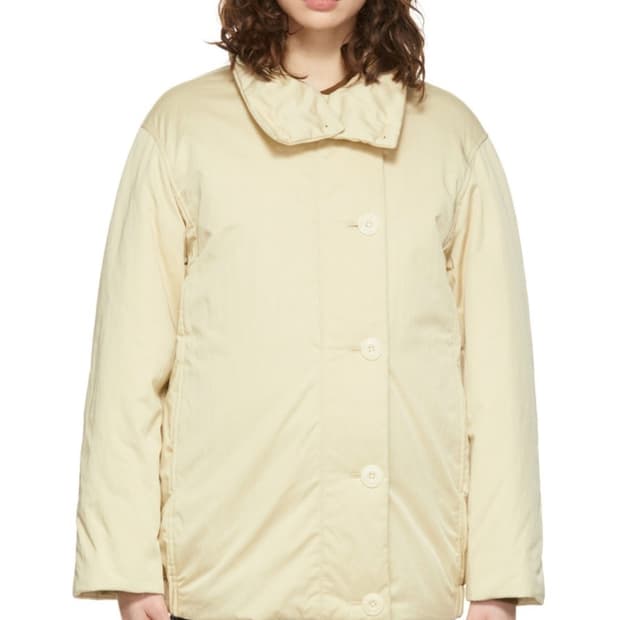 르메르 wadded asymmetrical jacket- Mist(36)