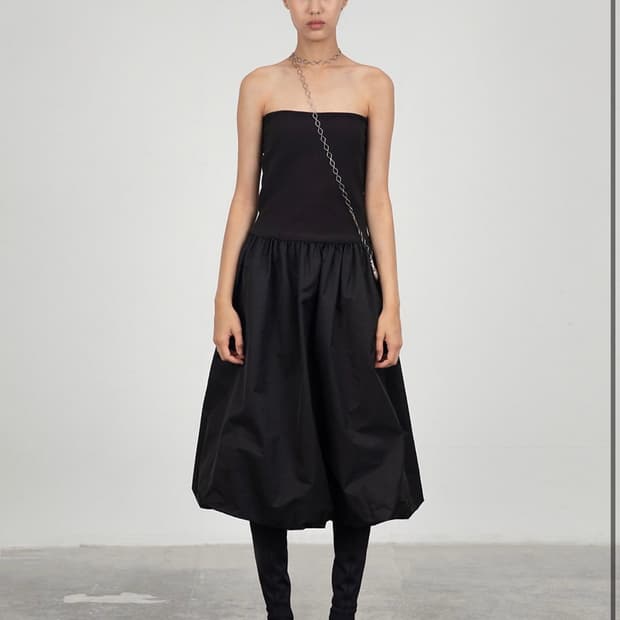 아모멘토 투웨이 밴딩 볼륨 스커트 1 블랙