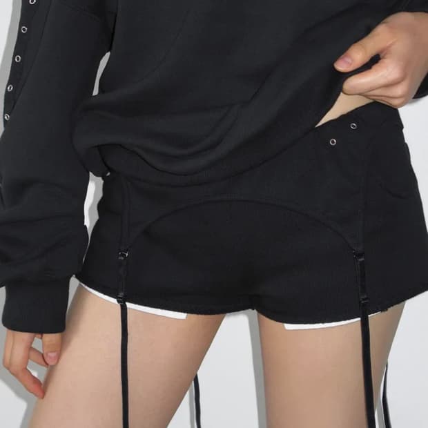 사일프레이 layered shorts black