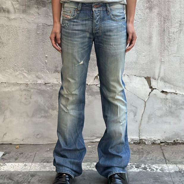 디젤 ZATINY 플레어 데님 팬츠 