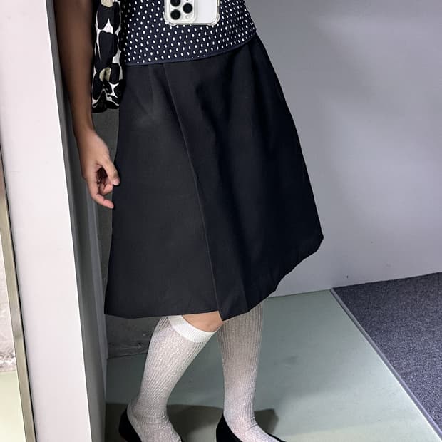 black flare skirt shorts