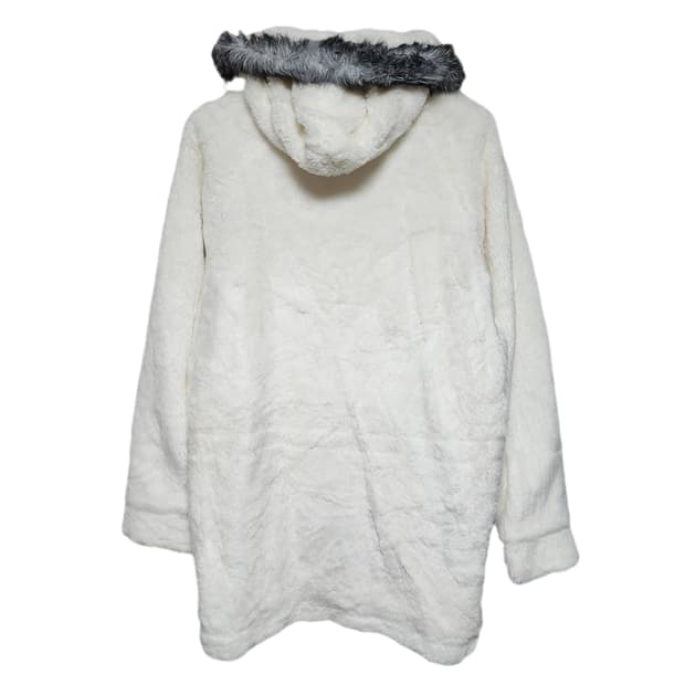 피코 Y2k 갸루 퍼 하프 플리스 후드집업