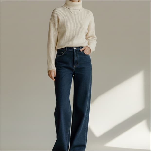 세미와이드데님