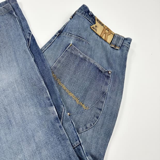 VTG 빈티지 패치워크 데님팬츠 (34인치)