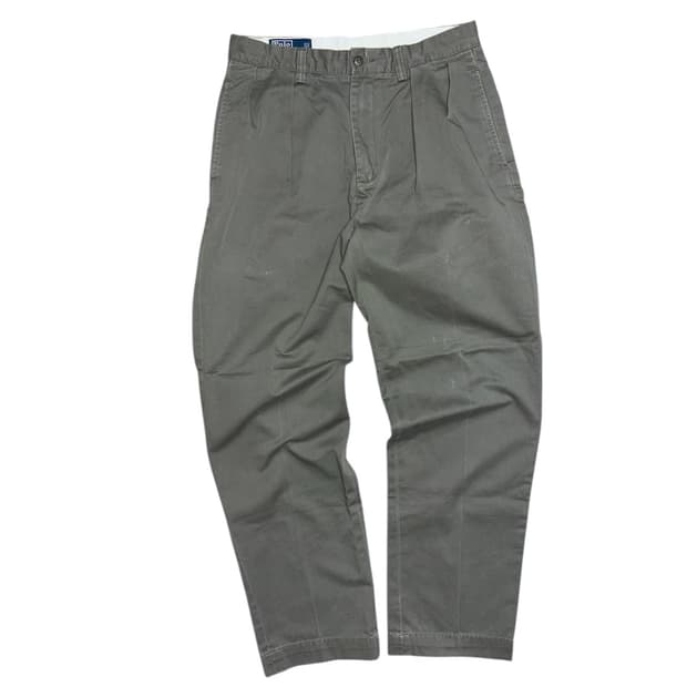 폴로 랄프로렌 카키 투턱 치노 팬츠 앤드류 팬츠