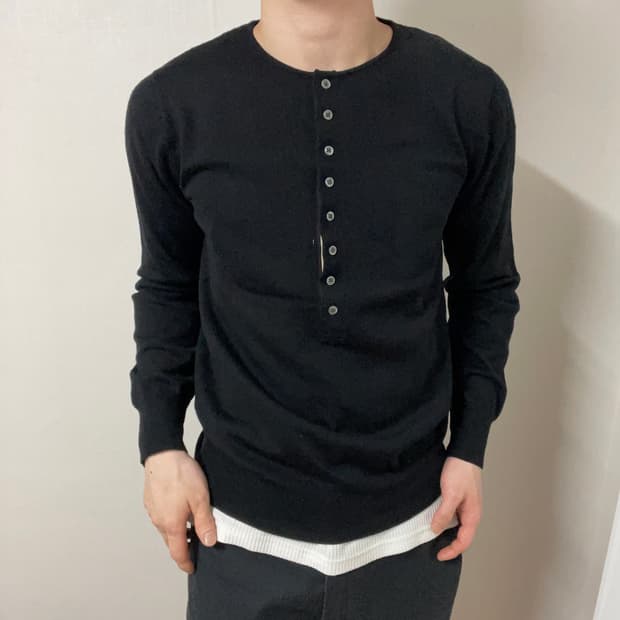 PAUL SMITH BLACK WOOL KNIT