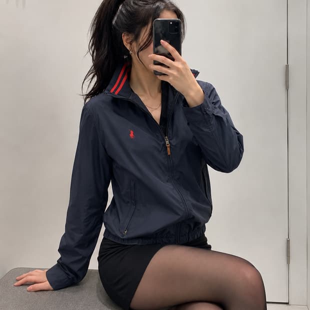 🖤🧥 폴로 레드라인 블랙 윈드자켓 M