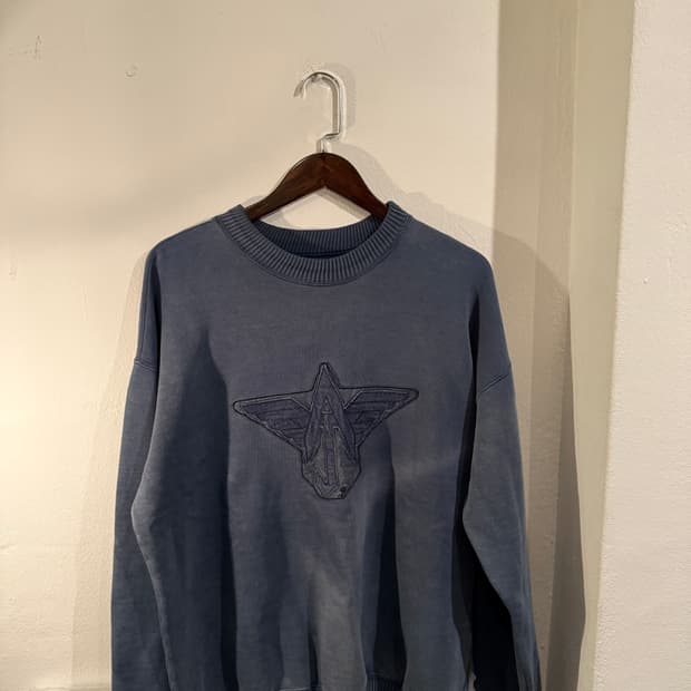 80s armani jeans stone washed sweatshirt