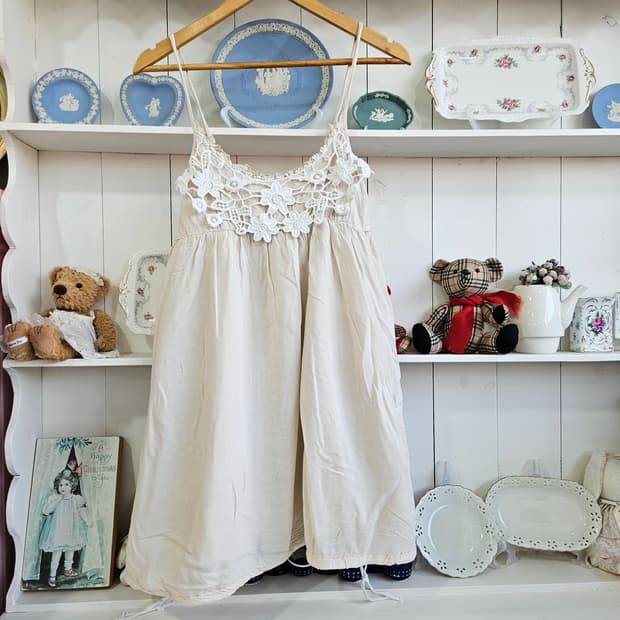 레이스 뷔스티에 벌룬 원피스