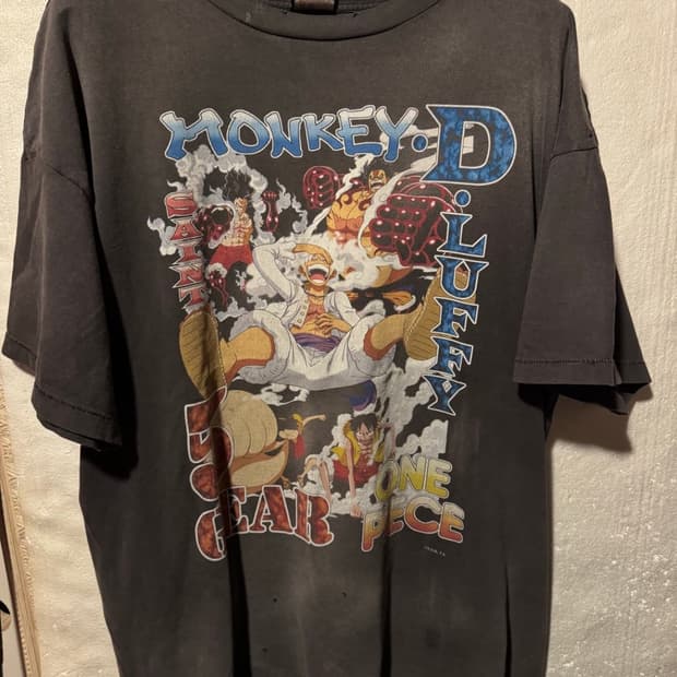 [3XL]세인트 미카엘 x 원피스 루피 기어5 티셔츠
