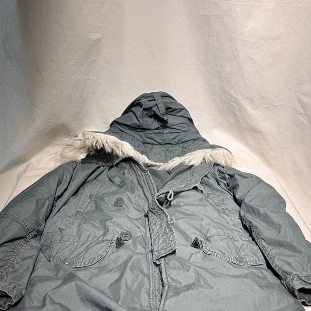 미군 오리지날 N3B 파카 그린비어