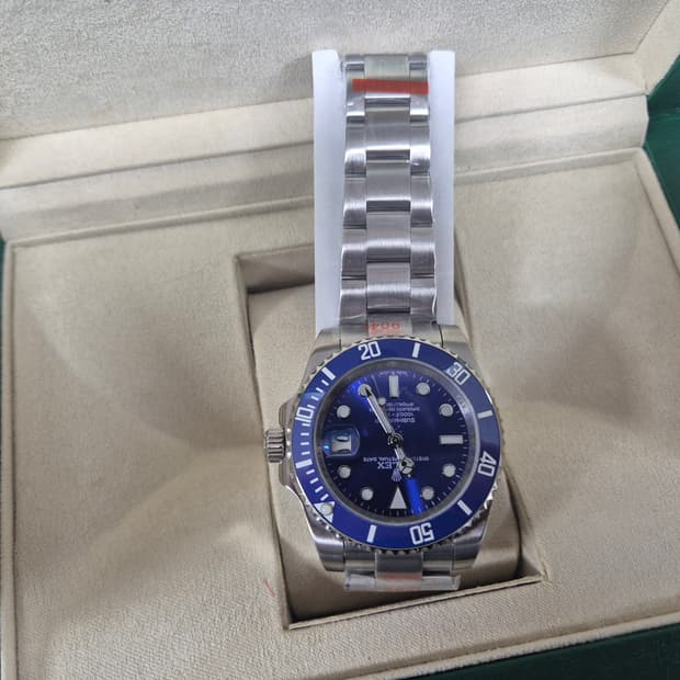 롤렉스 서브마리너 오토매틱 블루청찬 풀구성 사용×
