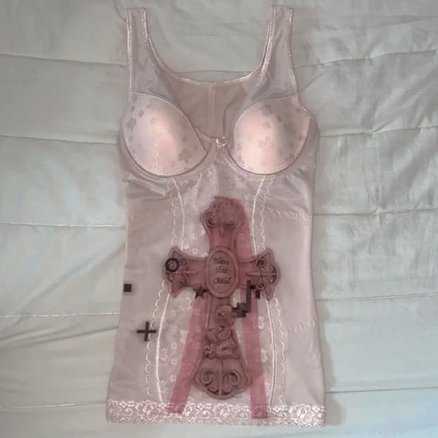 아이디빈티지 코르셋 빈티지 코르셋 펑크 갸루 오네갸루 y2k 빈티지 나시