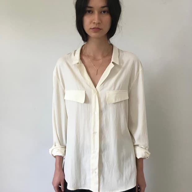 해브빈  havebin Round Pocket shirt Cream
