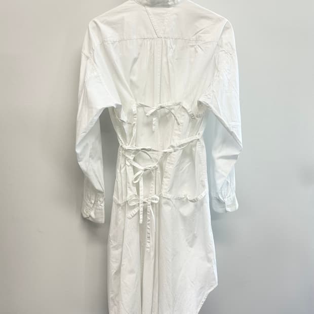 이세이미야케 아카이브 레이스업 셔츠 원피스