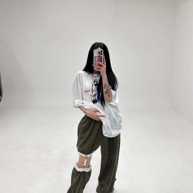 미스테리어스 호텔 가터벨트 팬츠 블랙