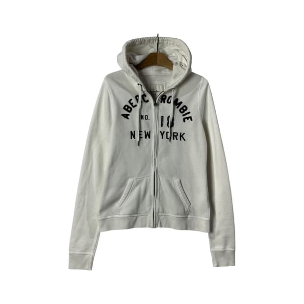 [A&F] 아베크롬비 뉴욕 레터링자수 후드집업