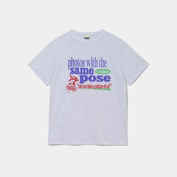 [M] 테켓 SAME POSE TEE MELANGE GRAY