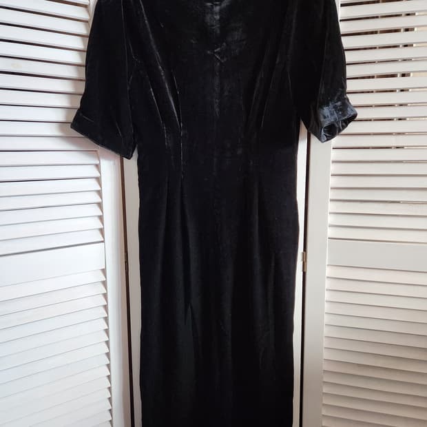 alate 벨벳 롱 원피스