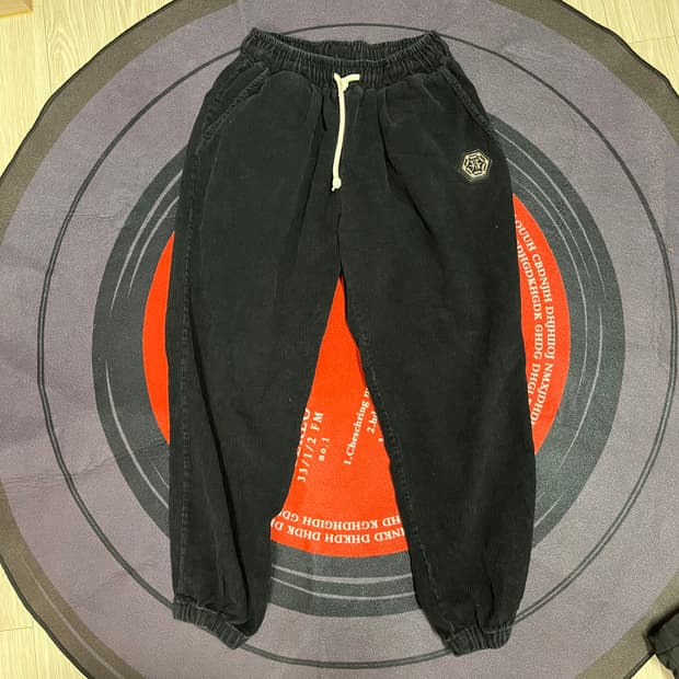 필립플레인 남성 로고 조거팬츠