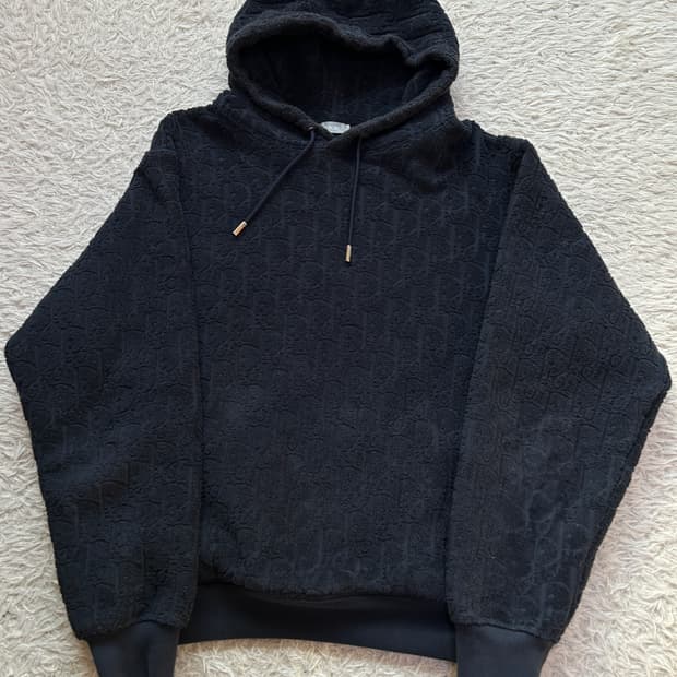 [새상품급, M] 디올 오블리크 테리 자카드 후드티