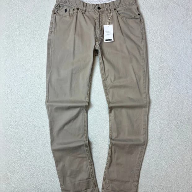 폴로 랄프로렌 가죽패치 스트레이트 치노 팬츠 PN6028