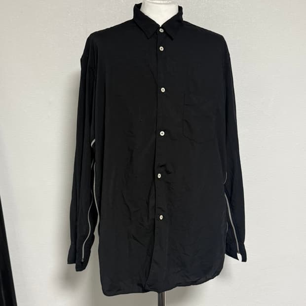 23aw 꼼데가르송 셔츠 사이드 지퍼 셔츠 xl